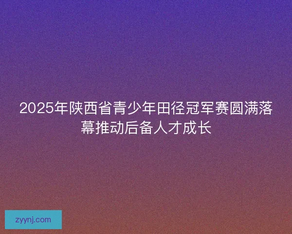 2025年陕西省青少年田径冠军赛圆满落幕推动后备人才成长