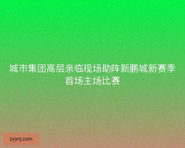 城市集团高层亲临现场助阵新鹏城新赛季首场主场比赛